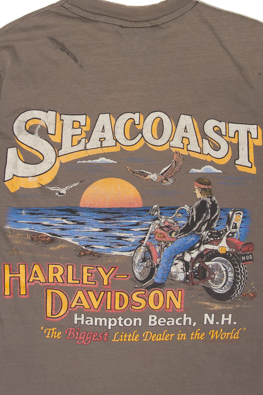 Vintage "Running With The Pack" Seacost Harley Davidson T-Shirt (1980s)