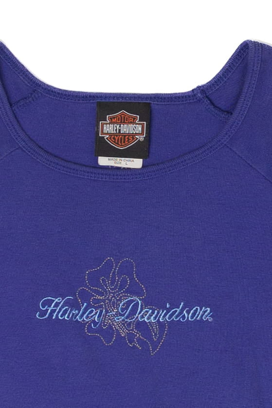 Blue Sleeve Slits Harley Davidson T-Shirt (2010s)