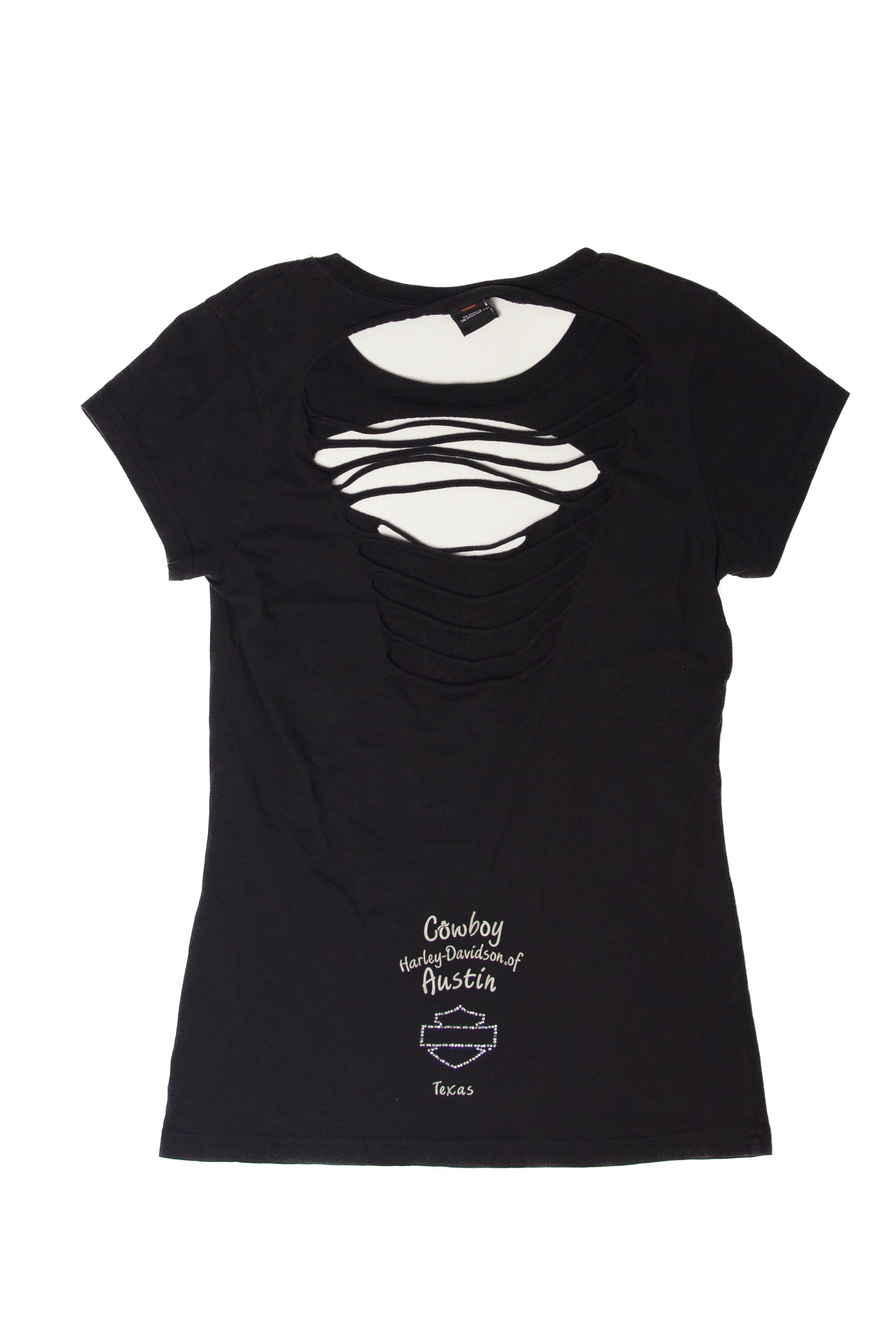 Open Front Back Slits Harley Davidson T-Shirt (2010s)