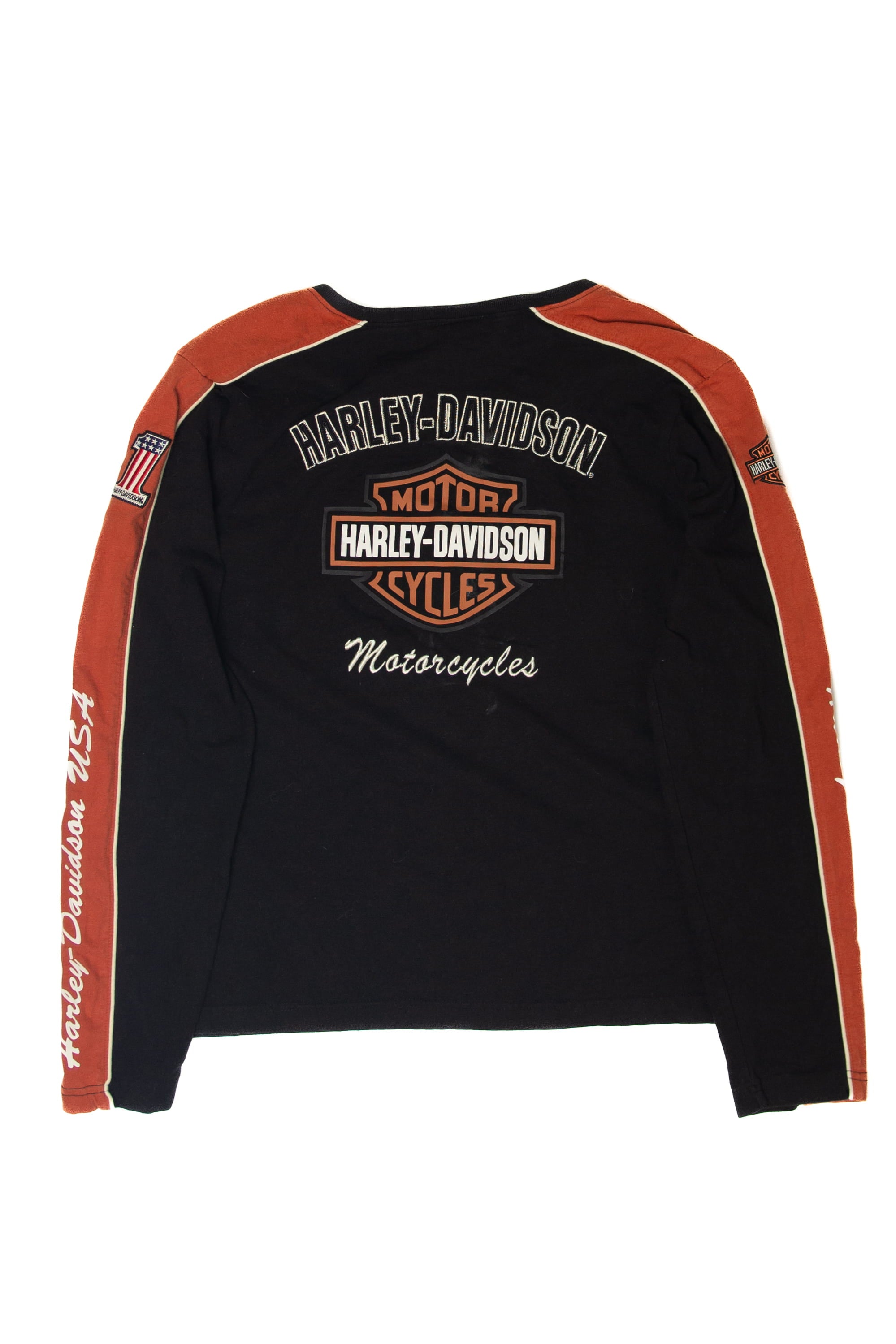 Embroidered Long Sleeve Harley Davidson T-Shirt (2010s)