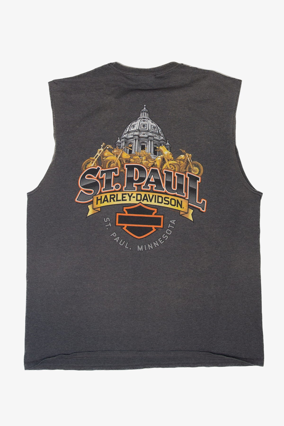 St. Paul Minnesota Sleeveless Harley Davidson T-Shirt (2010s 