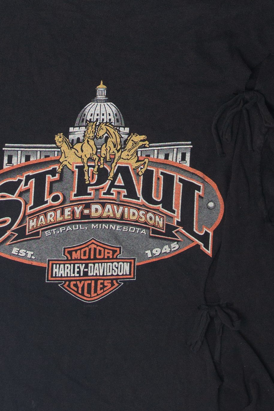 Cutoff Thrashed Tied St.Paul Minnesota Harley Davidson T-Shirt