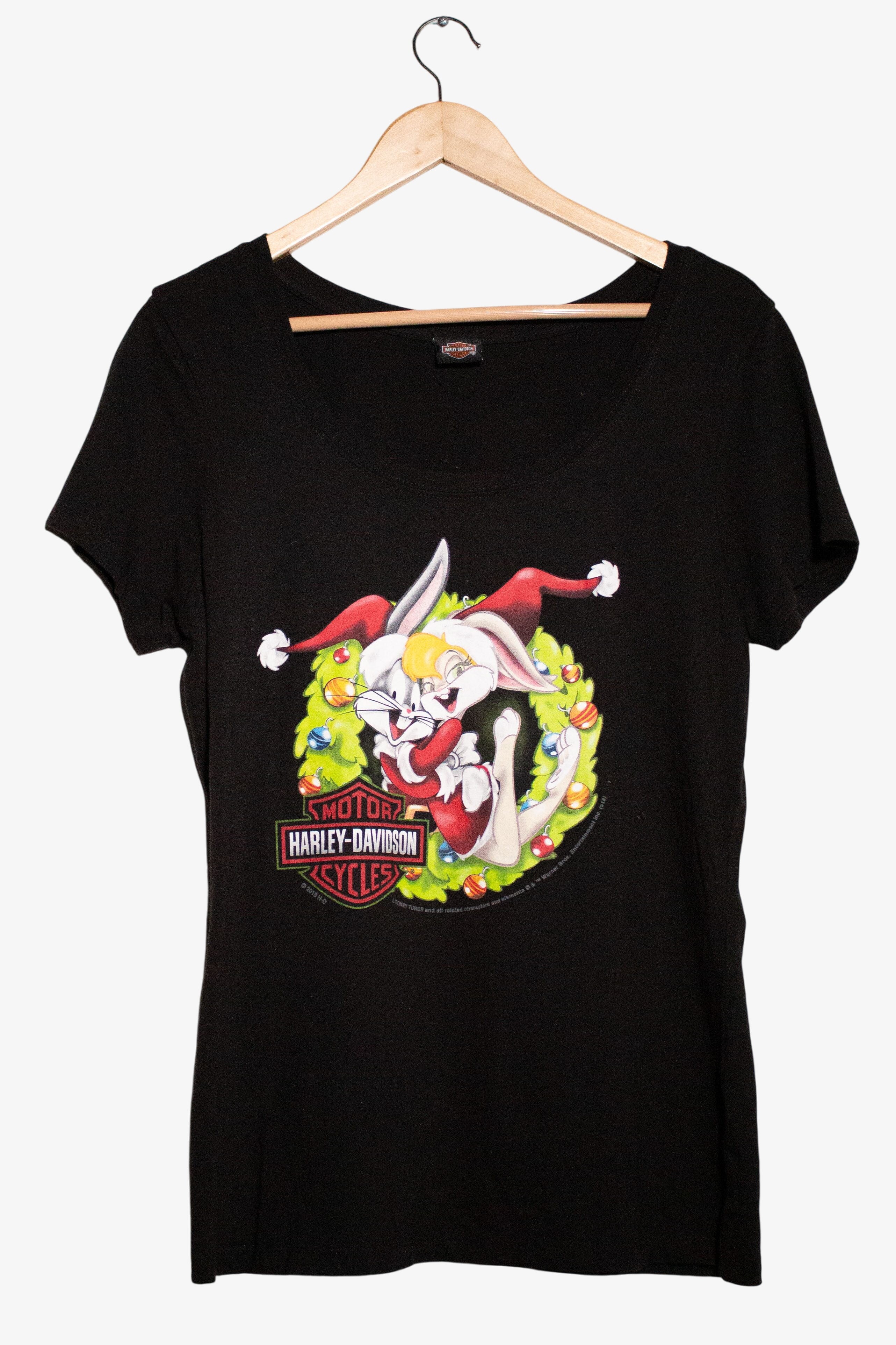 Bugs & Lola Christmas Harley Davidson T-Shirt (2010s)
