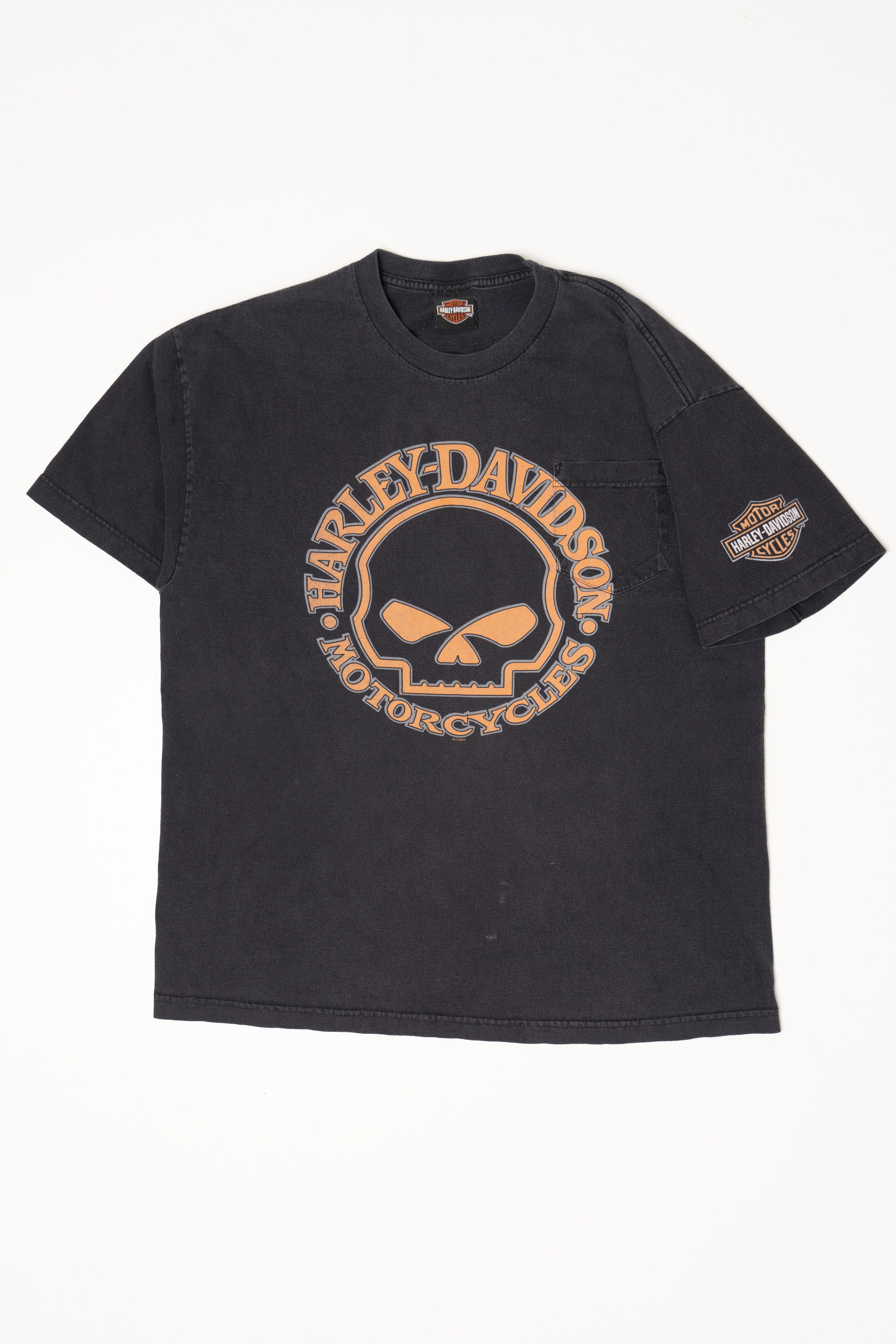 Panama City Beach Florida Front Pocket Harley Davidson T-Shirt (2010s)