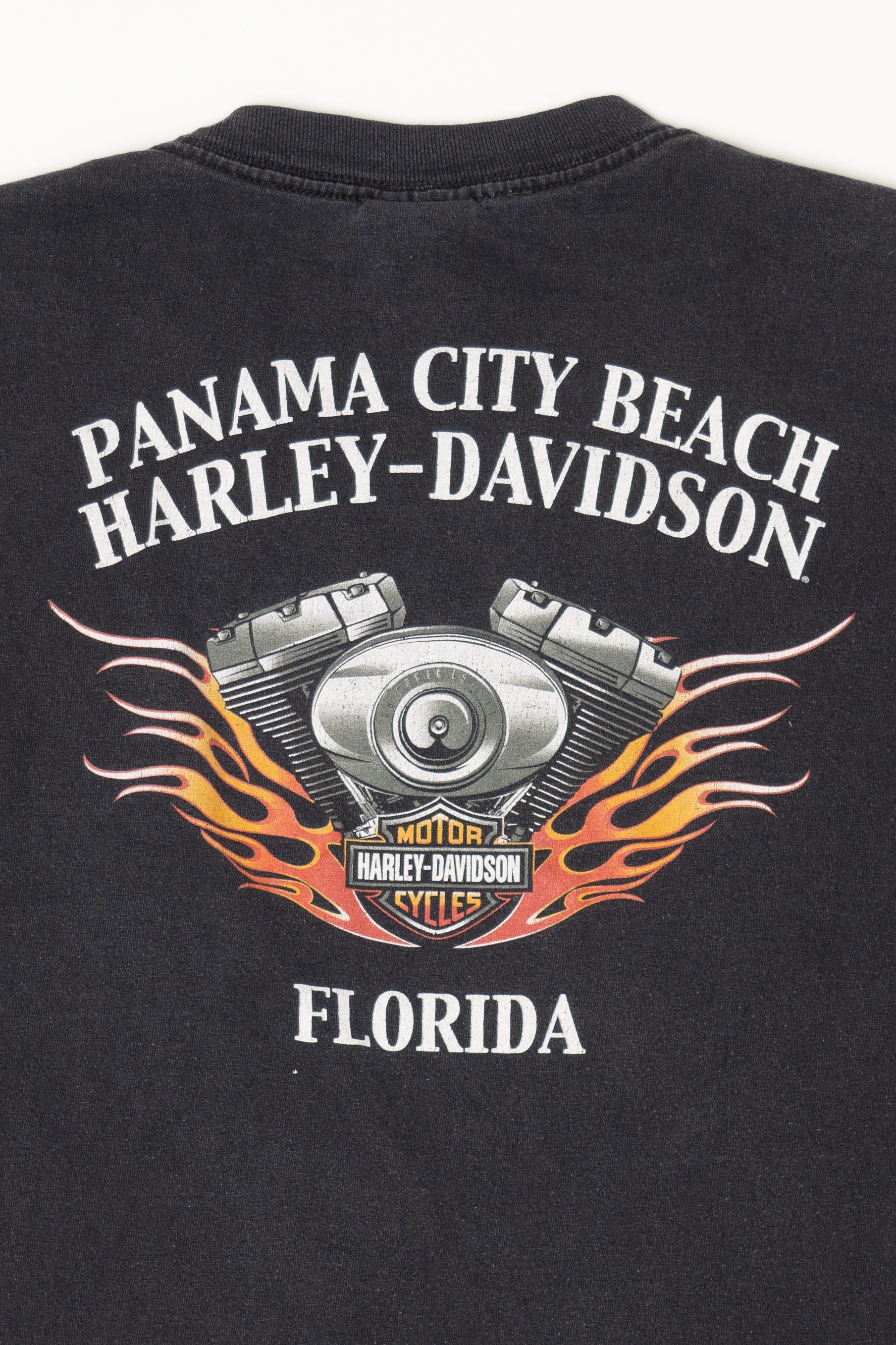 Panama City Beach Florida Front Pocket Harley Davidson T-Shirt (2010s)