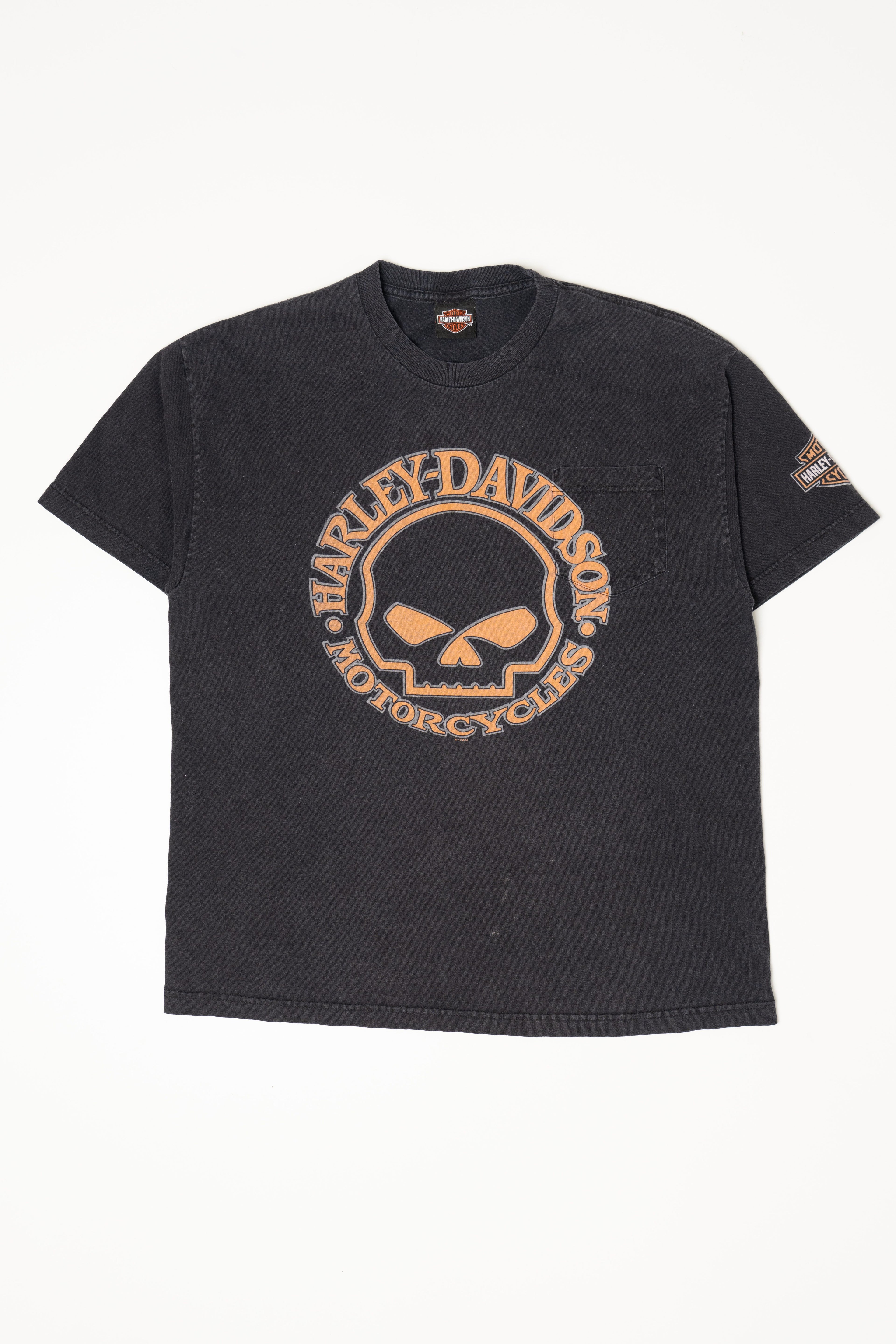 Panama City Beach Florida Front Pocket Harley Davidson T-Shirt (2010s)