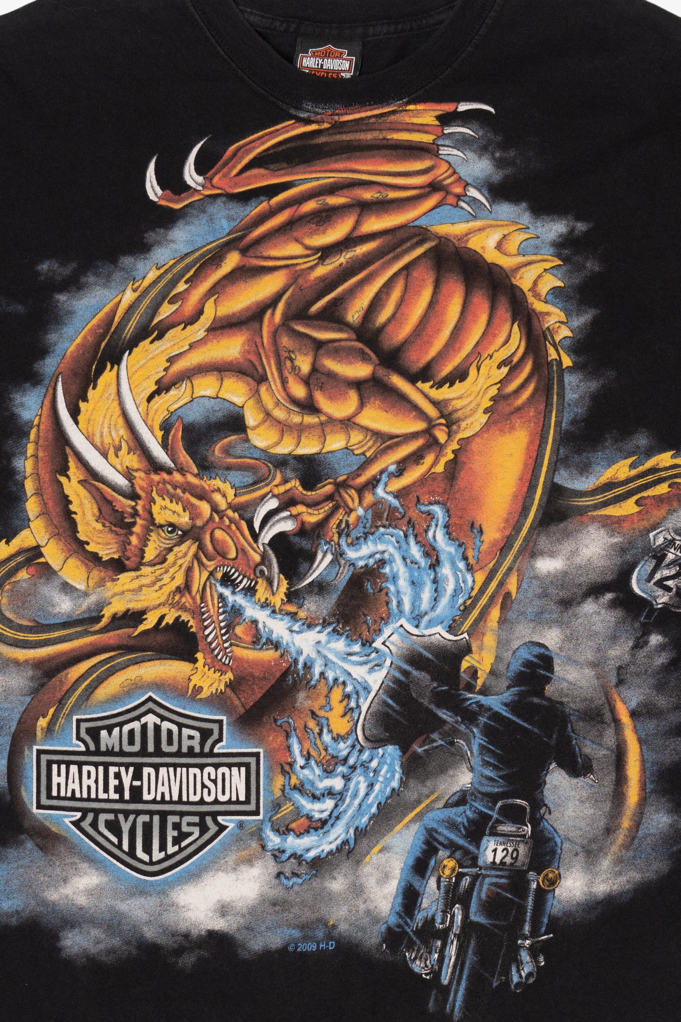 Smoky Mountain Dragon Harley Davidson T-Shirt (2000s) – Ragstock
