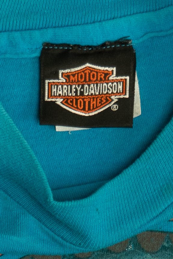 Vintage Harley Davidson "Myers-Duren" Skull Route 66 Long Sleeve T-Shirt (1990s)