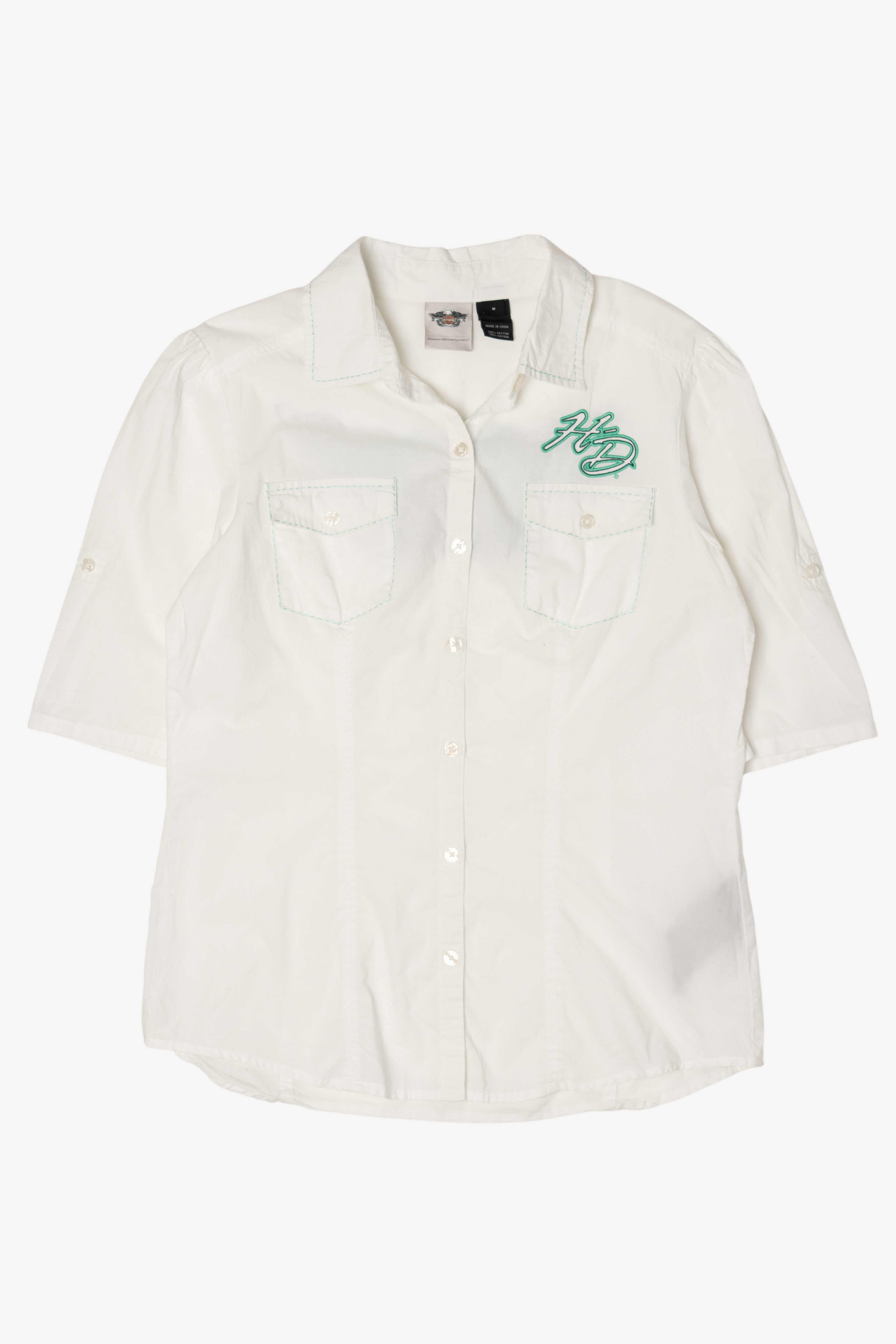 Vintage Button Up Harley Davidson T-Shirt