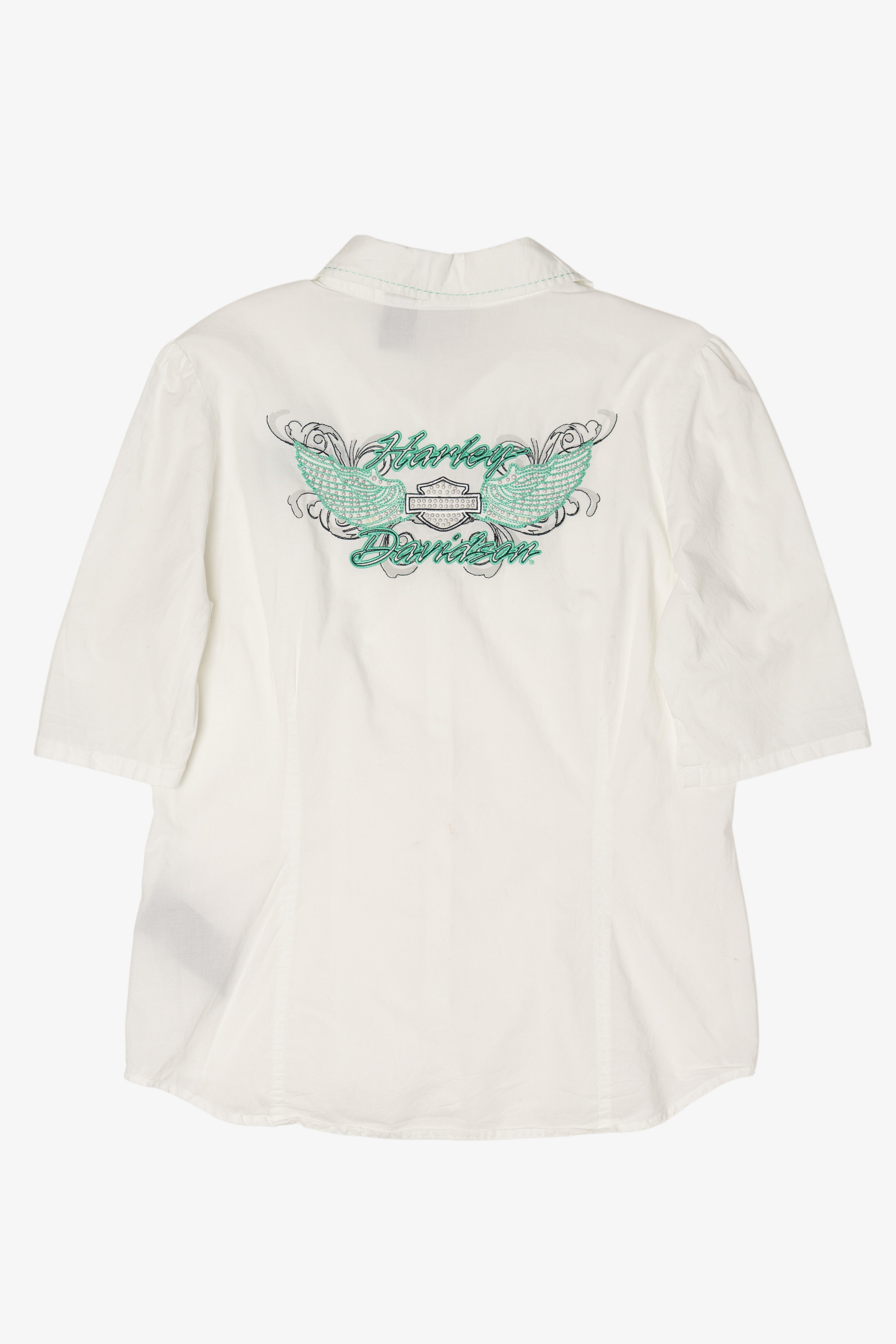 Vintage Button Up Harley Davidson T-Shirt