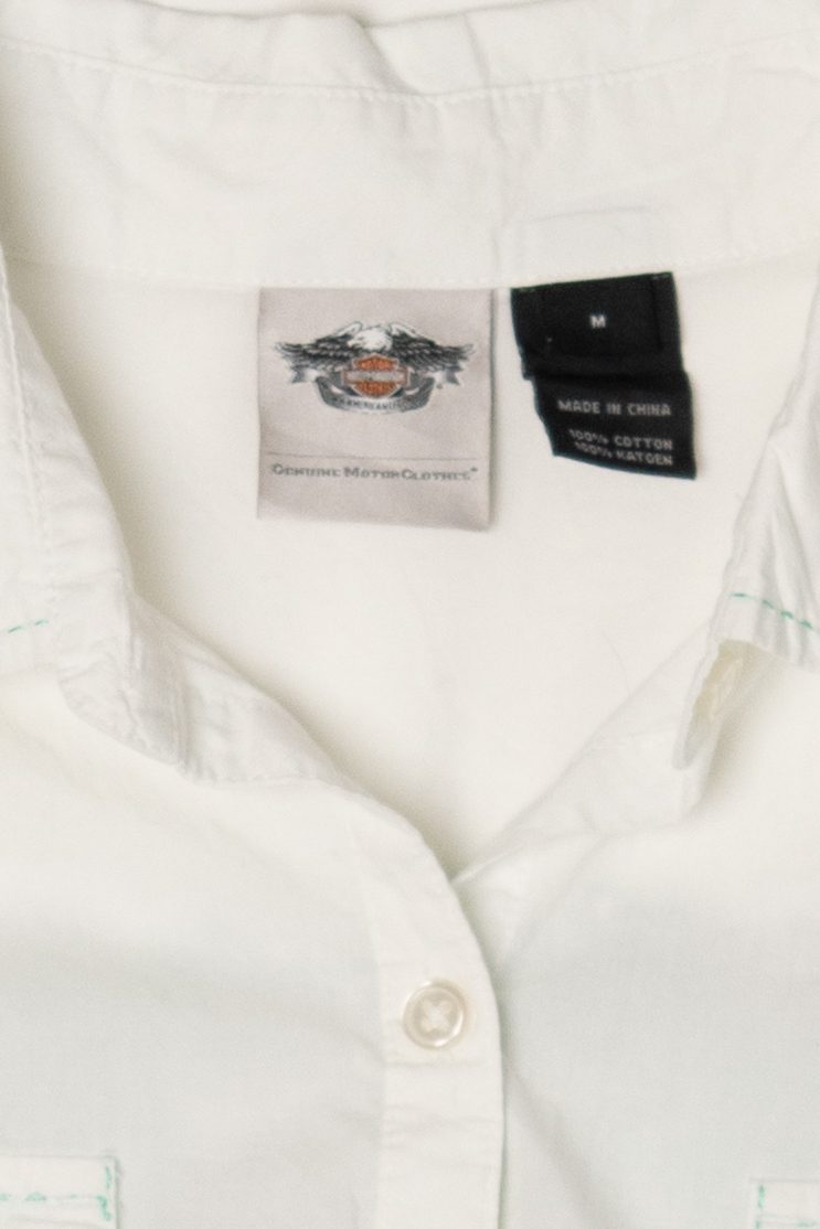 Vintage Button Up Harley Davidson T-Shirt