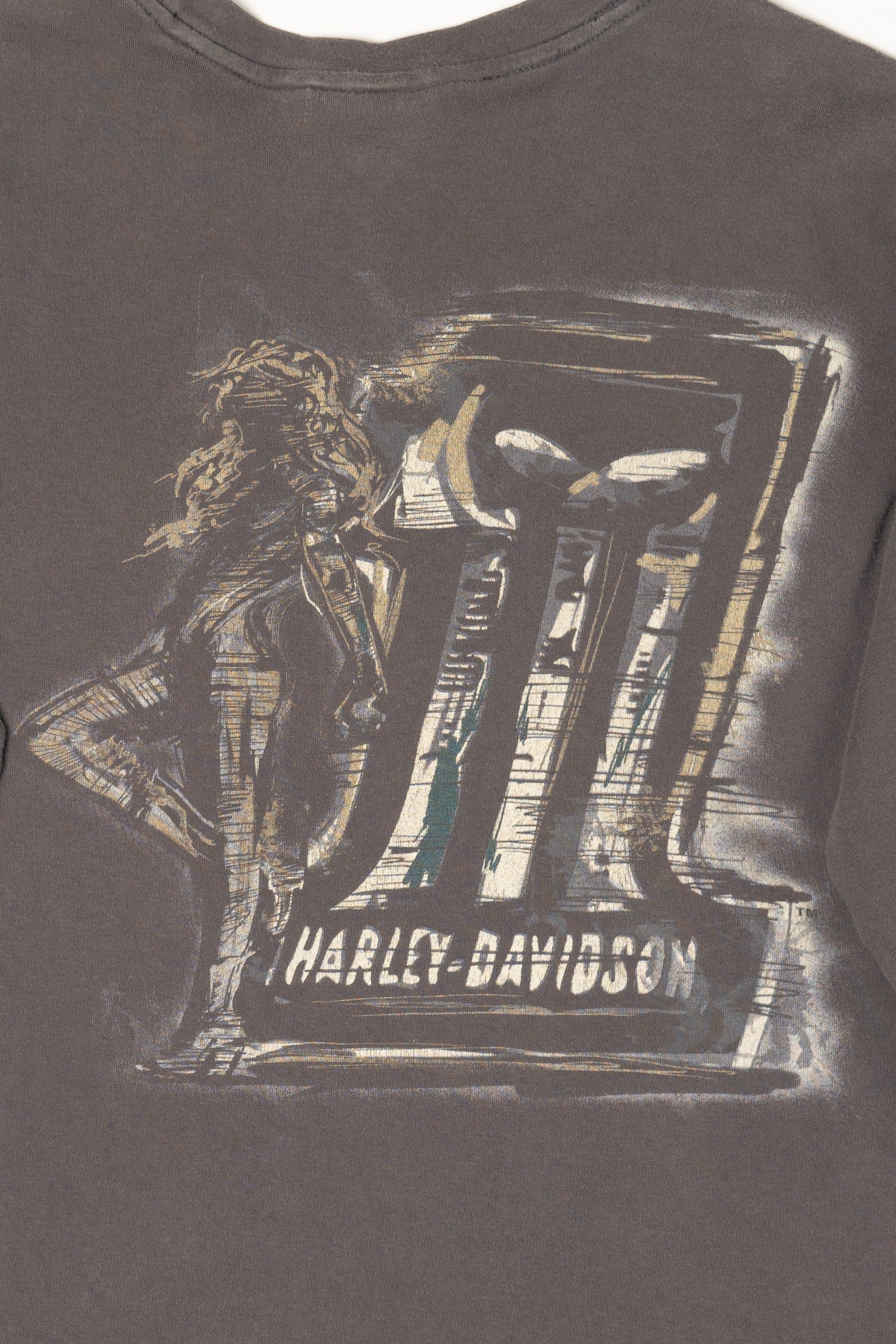 Gray Long Sleeve Harley Davidson T-Shirt (2000s)
