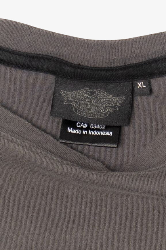 Gray Long Sleeve Harley Davidson T-Shirt (2000s)