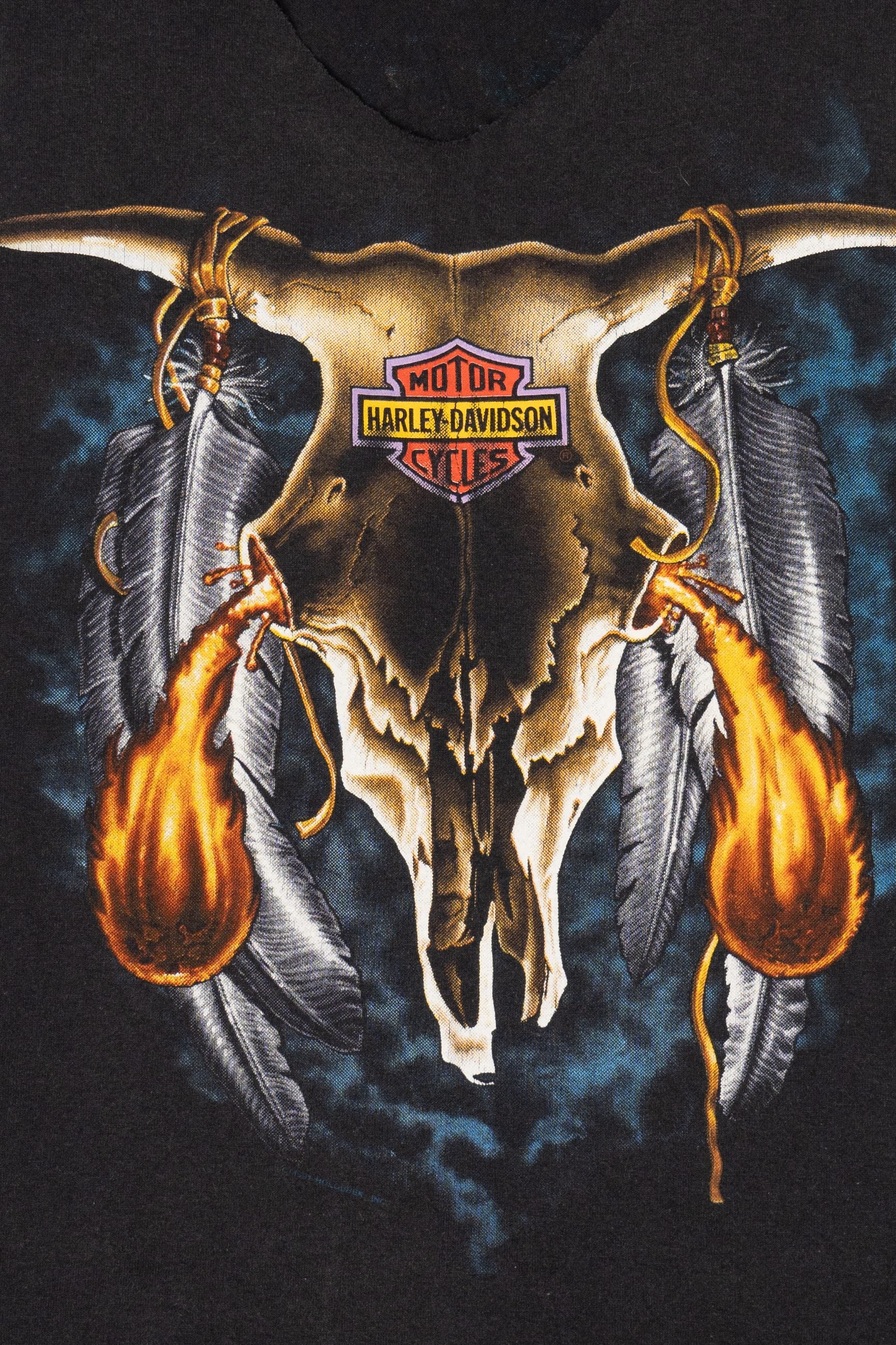 Vintage Crazy Ray's Road Tour 1991 Cutoff Sleeves Harley Davidson T-Shirt (1990s)