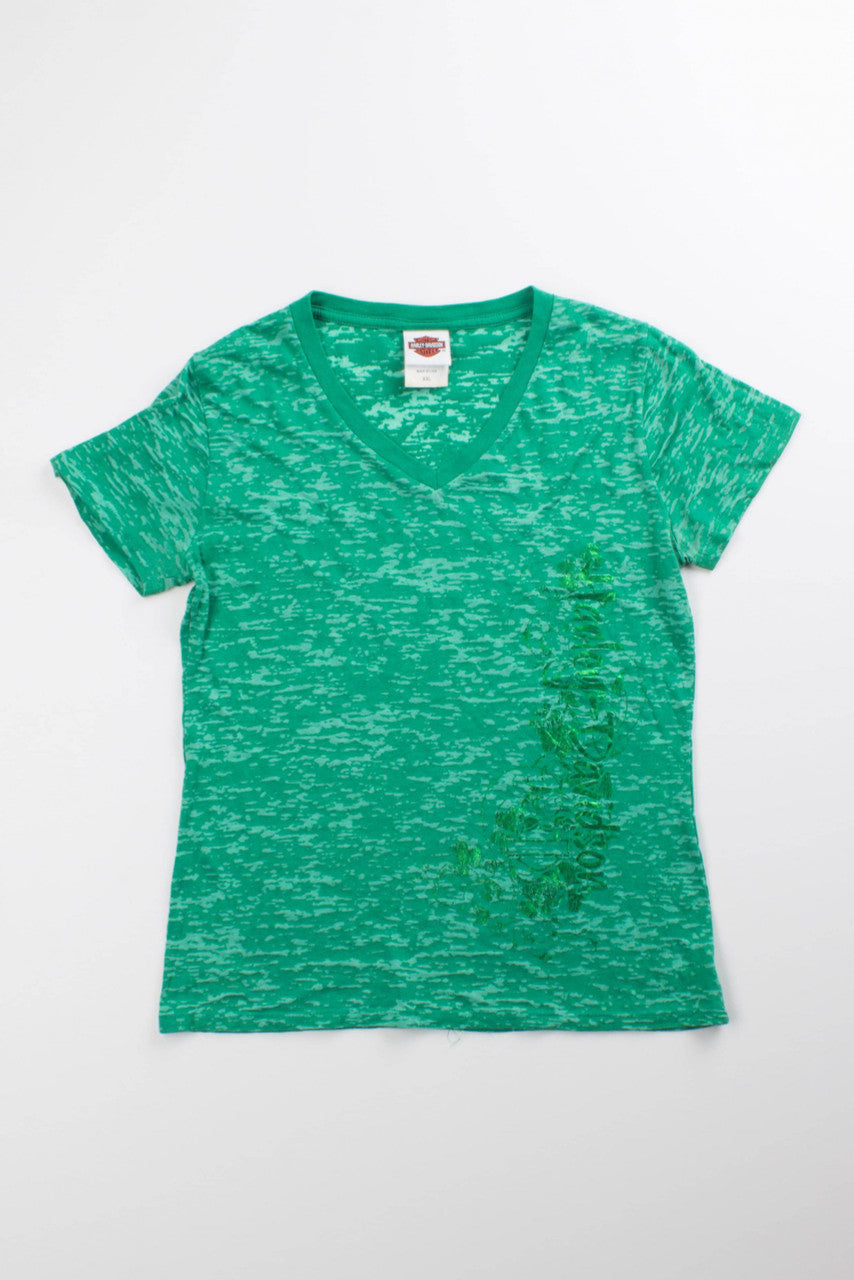 Woman's Saint Patrick's Day Harley Davidson Tee