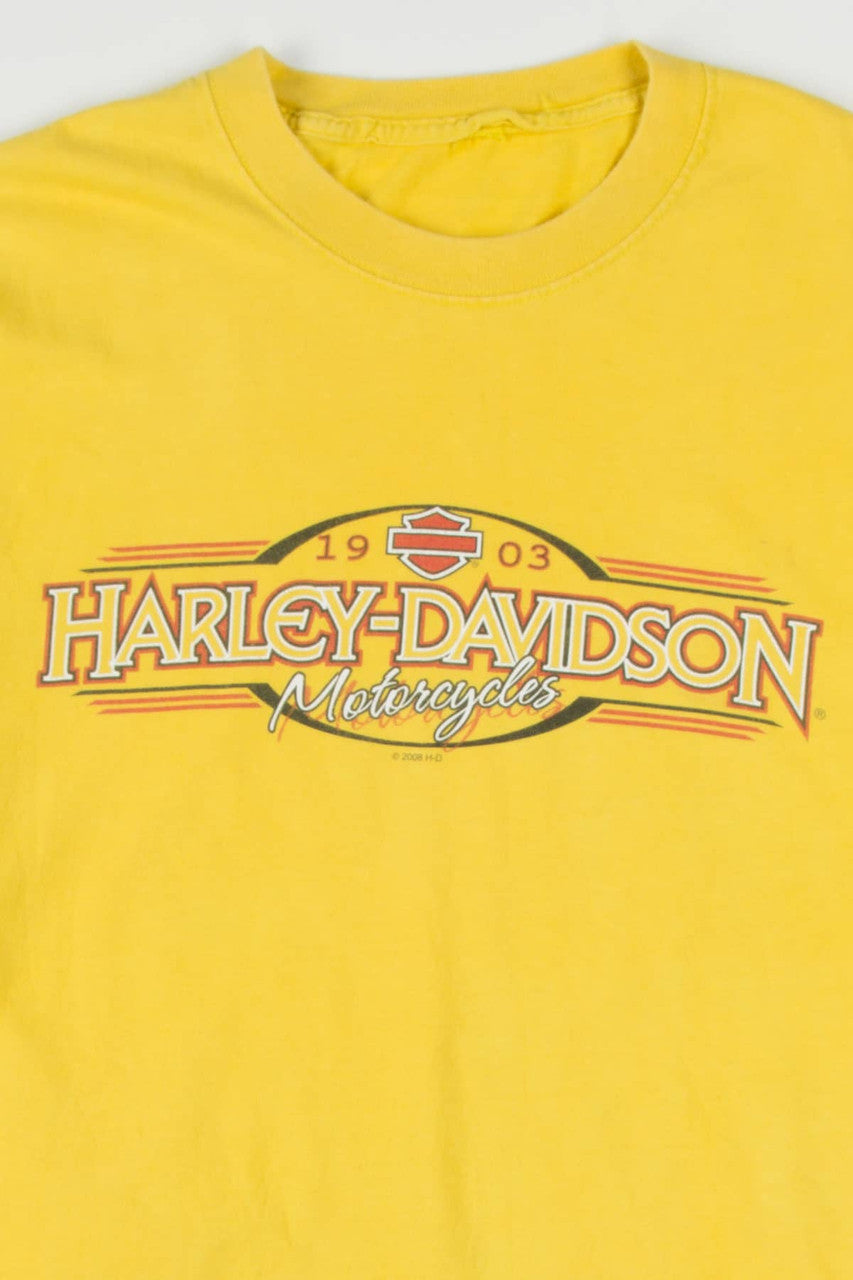 Yellow Huntington Harley Davidson T-Shirt
