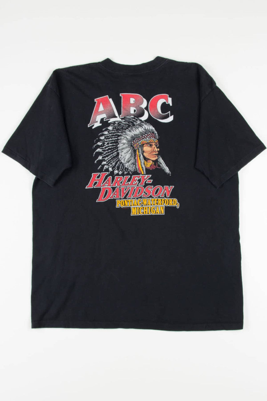 Pontiac-Waterford Harley Davidson T-Shirt (1990s)