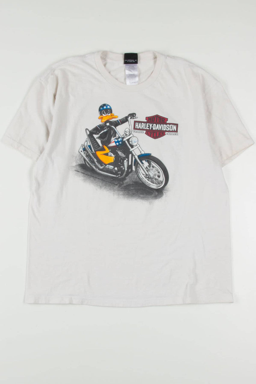 Daffy Duck Black Wolf Harley Davidson T-Shirt