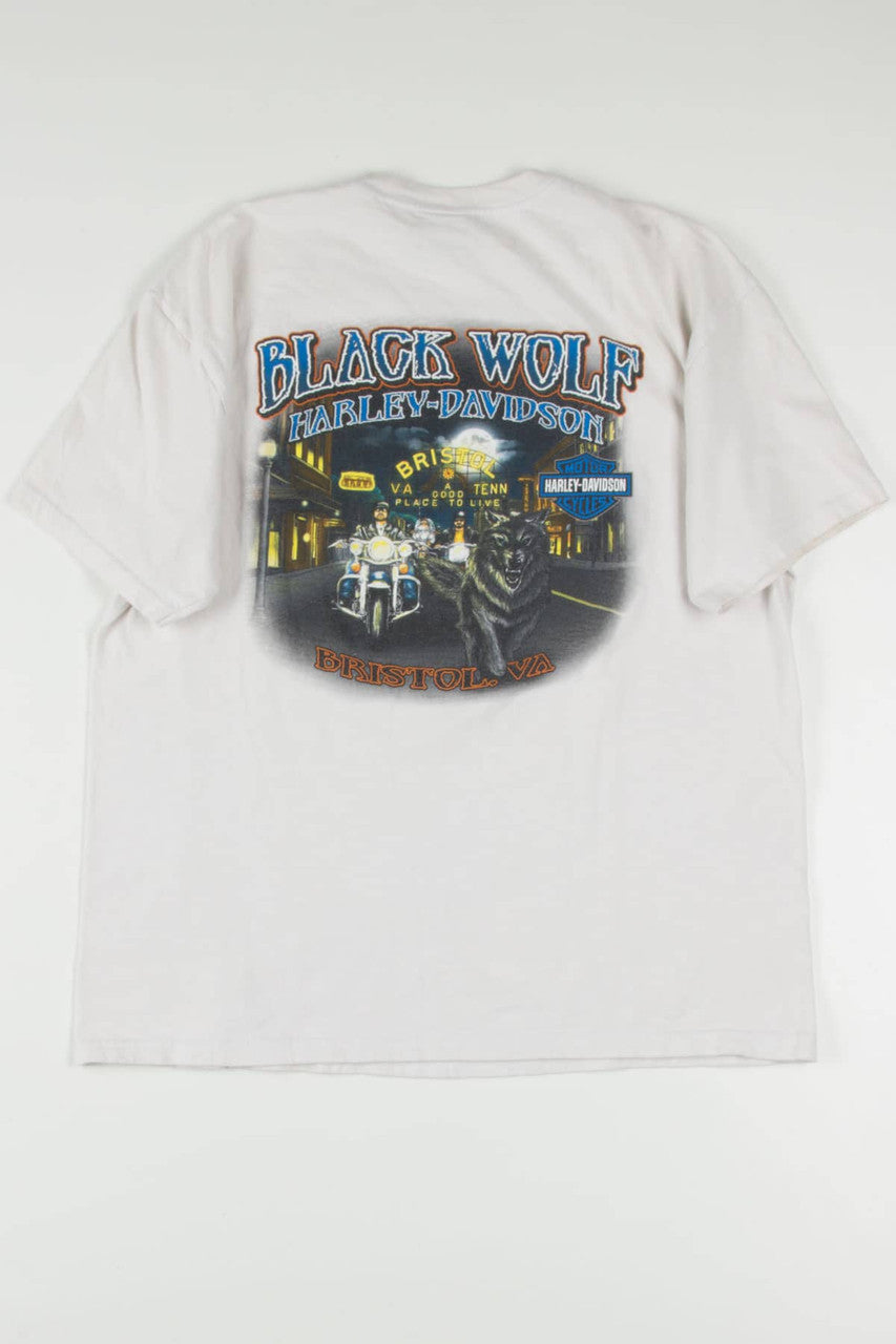 Daffy Duck Black Wolf Harley Davidson T-Shirt