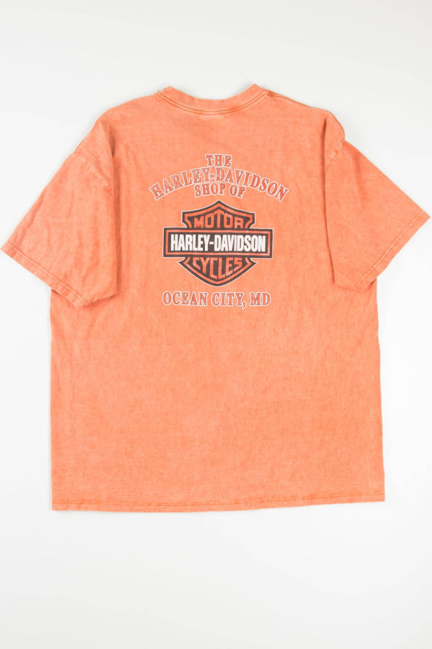Stone Washed Ocean City Harley Davidson T-Shirt