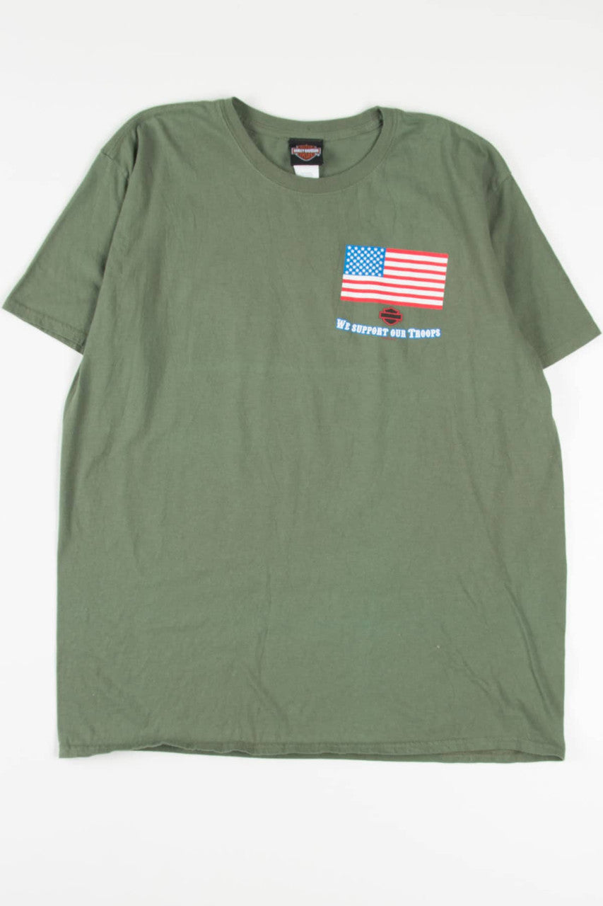 Timms Support Our Troops Harley Davidson T-Shirt