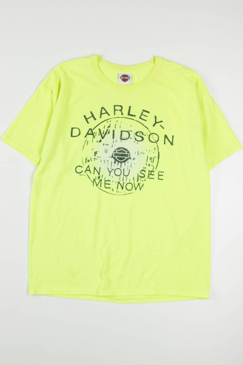 Neon Yellow Charlotte Harley Davidson T-Shirt