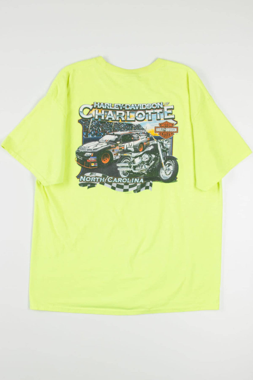 Neon Yellow Charlotte Harley Davidson T-Shirt