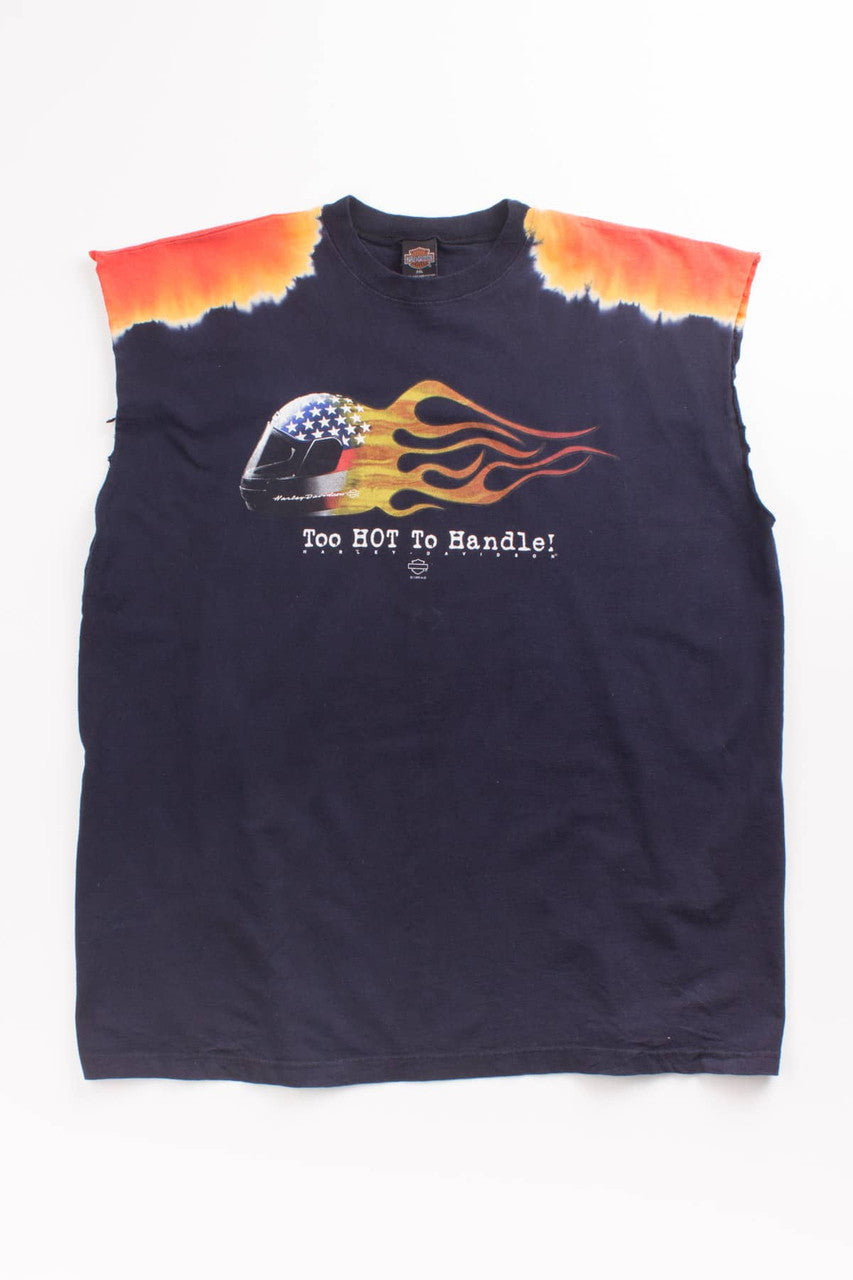 Harley Davidson Tie Dye Cutoff T-Shirt