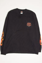Flaming Kegel Harley-Davidson Long Sleeve T-Shirt (2000s)