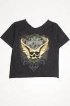 Cropped Winged Skull Henderson Harley-Davidson T-Shirt