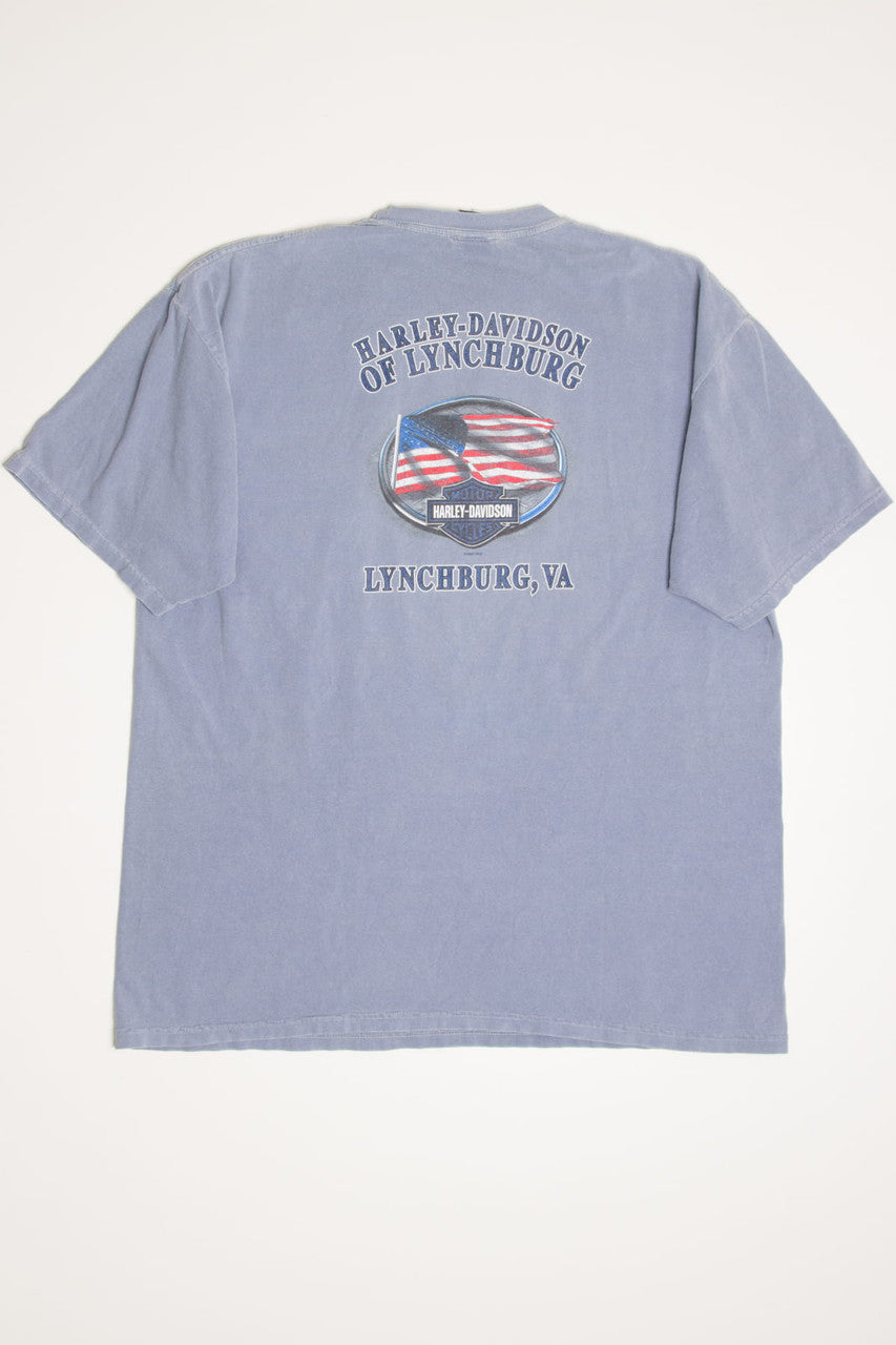 Blue Lynchburg Virginia Harley-Davidson T-Shirt (2000s)