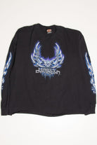 Metallic Flames Evansville Bud's Harley-Davidson T-Shirt (2000s)
