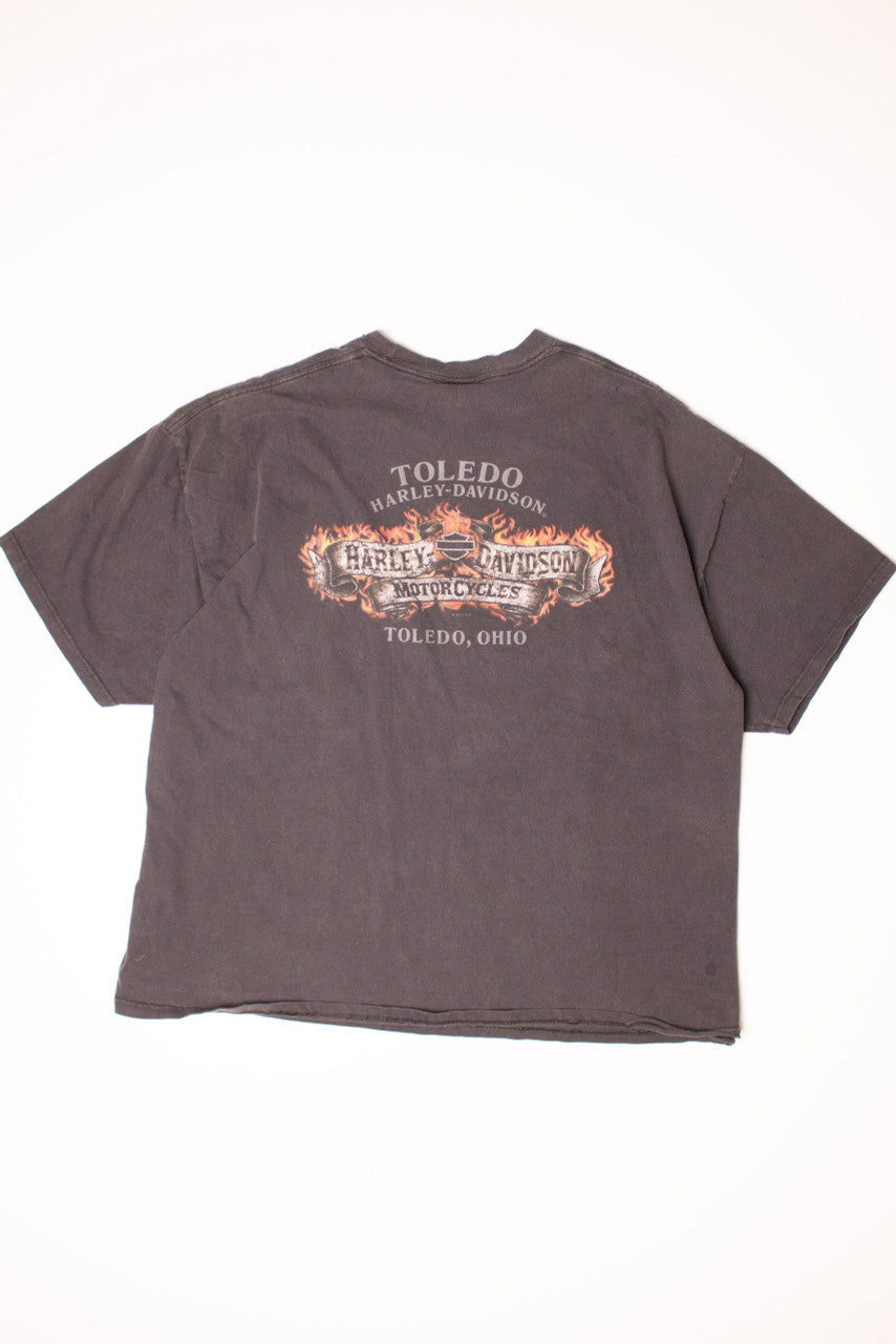 Toledo Skull Harley Davidson T-Shirt