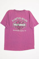 Vintage Rose V-Neck Harley Davidson T-Shirt
