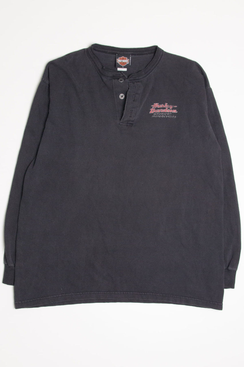 Mississippi Coast Pirate Rider Harley Davidson Henley