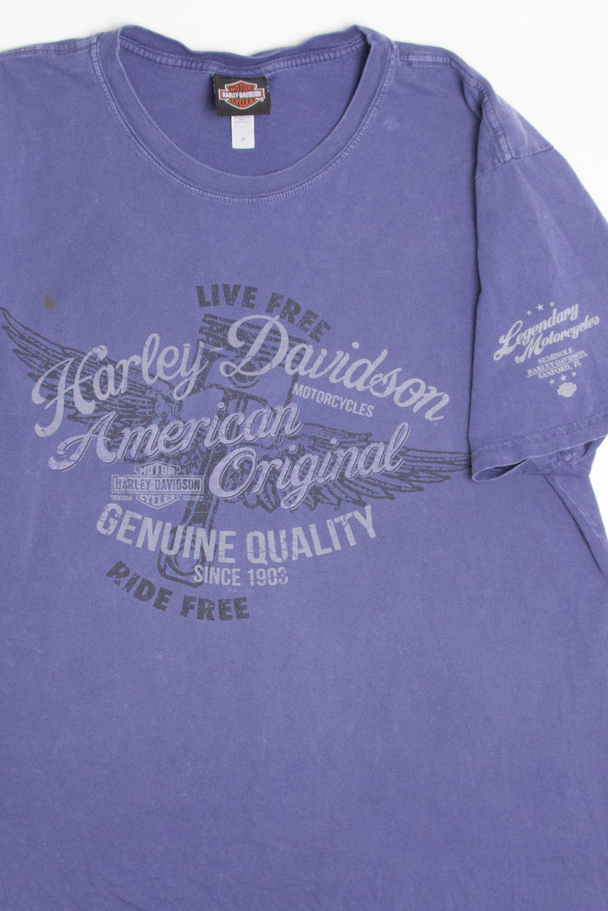 Vintage Live Free Ride Free Harley Davidson T-Shirt