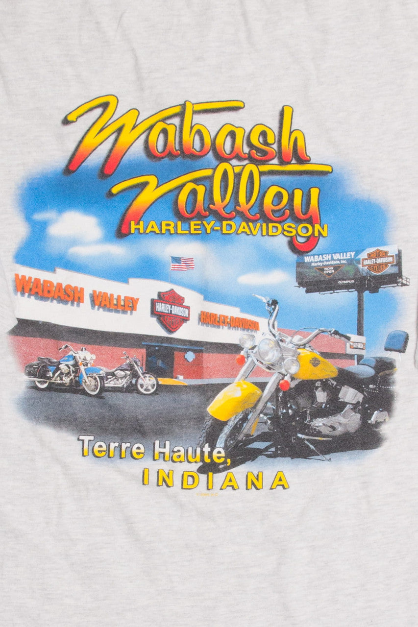 Vintage Wabash Valley Harley Davidson T-Shirt 1