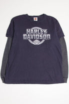 Vintage Layered Long Sleeve Harley Davidson T-Shirt