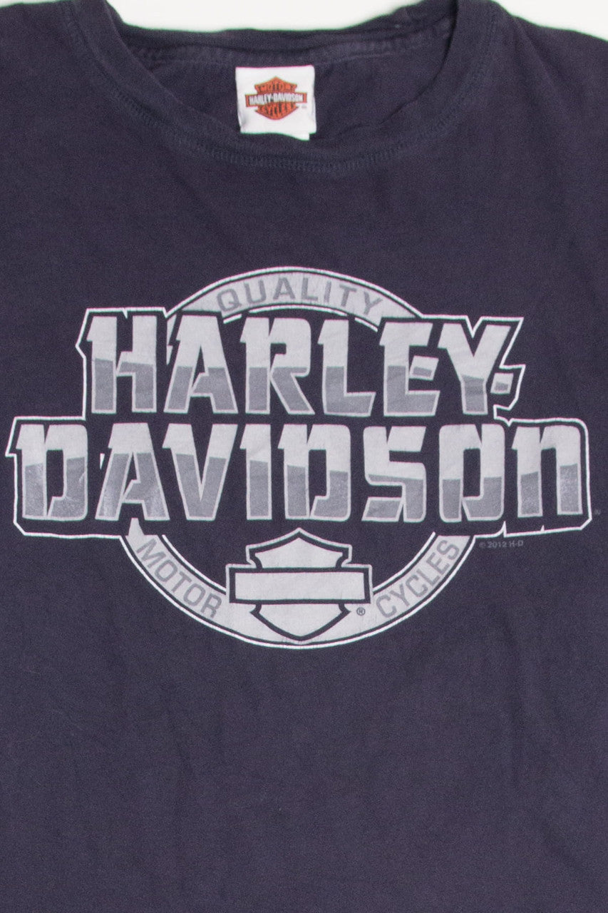 Vintage Layered Long Sleeve Harley Davidson T-Shirt