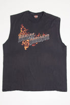 Vintage Cowboy Sleeveless Harley Davidson T-Shirt