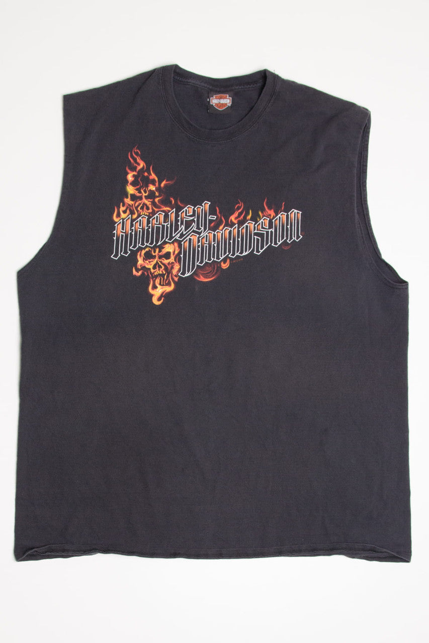 Vintage Cowboy Sleeveless Harley Davidson T-Shirt