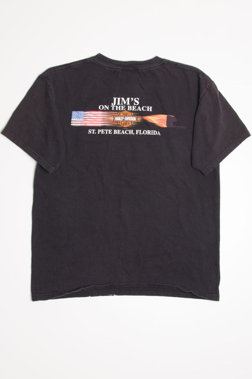 Vintage Jim's On The Beach Harley Davidson T-Shirt