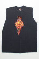 Vintage Harley Davidson Sleeveless Black T-Shirt