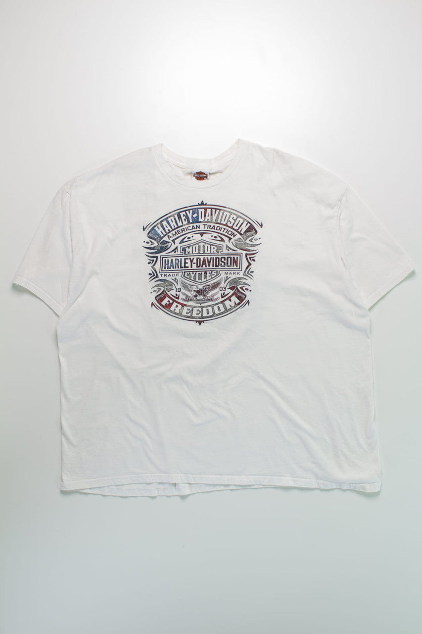 2015 Harley Davidson White Graphic T-Shirt
