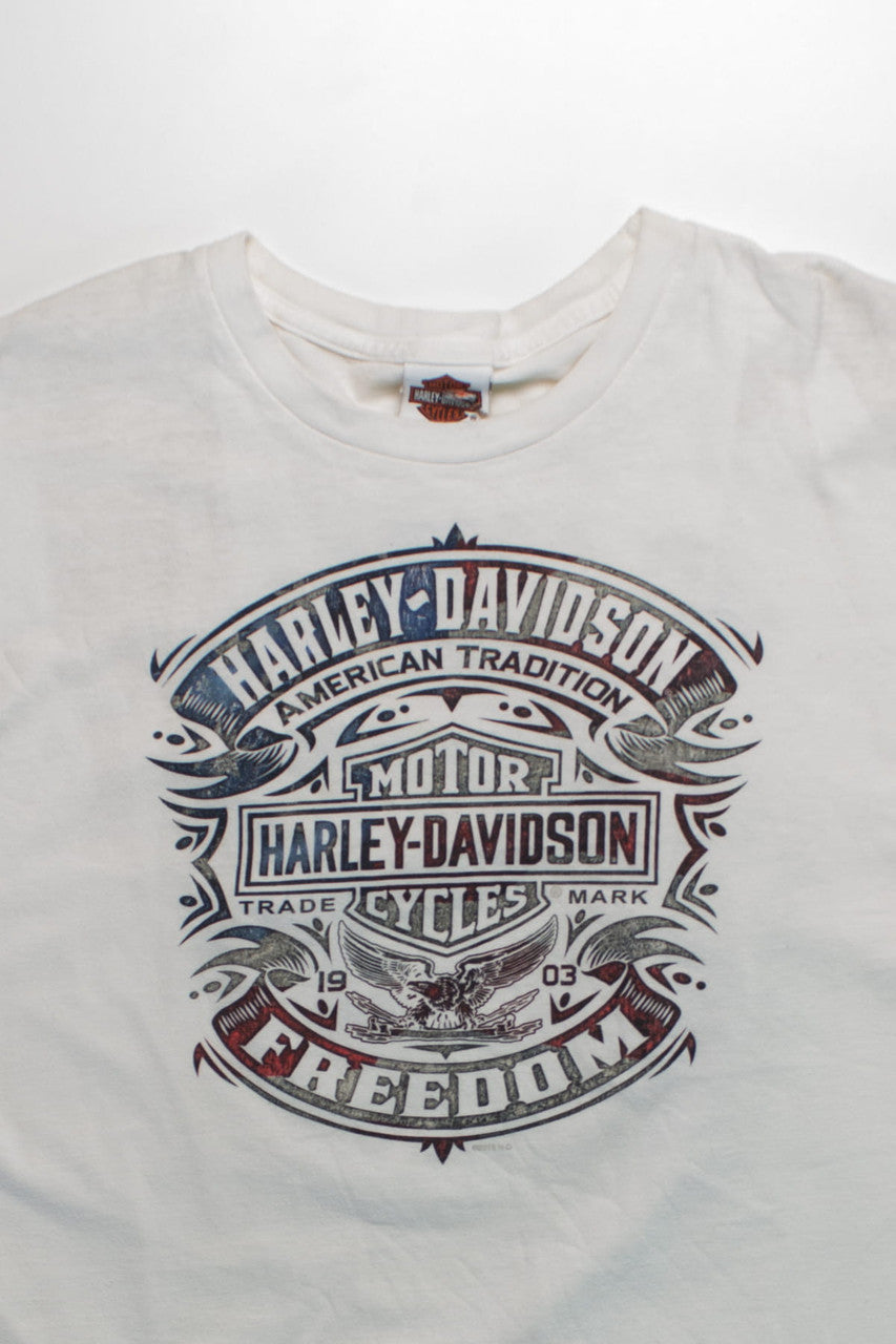 2015 Harley Davidson White Graphic T-Shirt