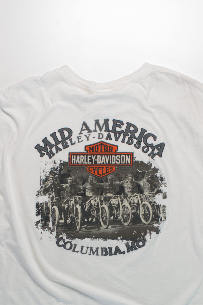 2015 Harley Davidson White Graphic T-Shirt