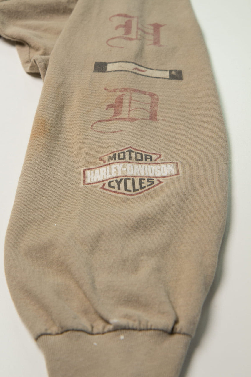 Vintage Brown Harley Davidson Long Sleeve T-Shirt