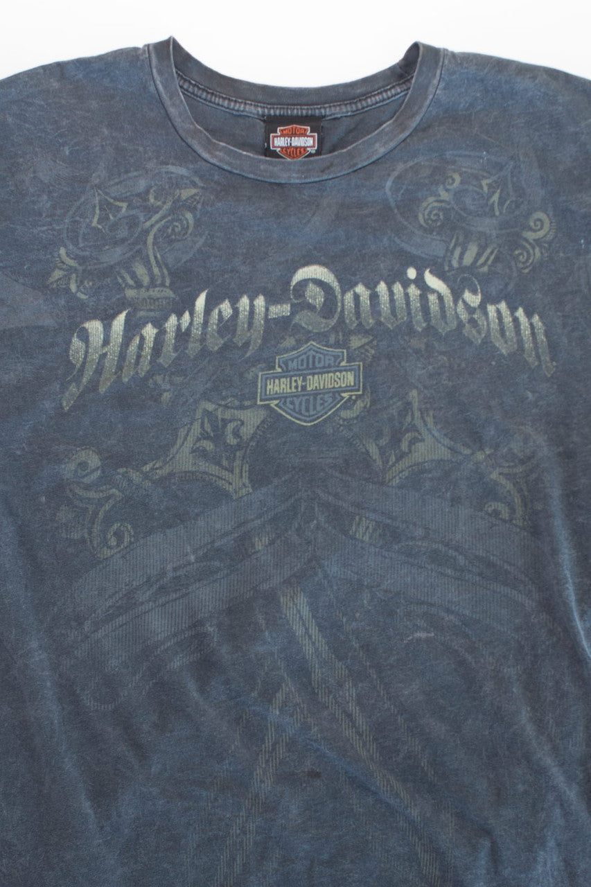 Faded Navy Blue Harley Davidson T-Shirt