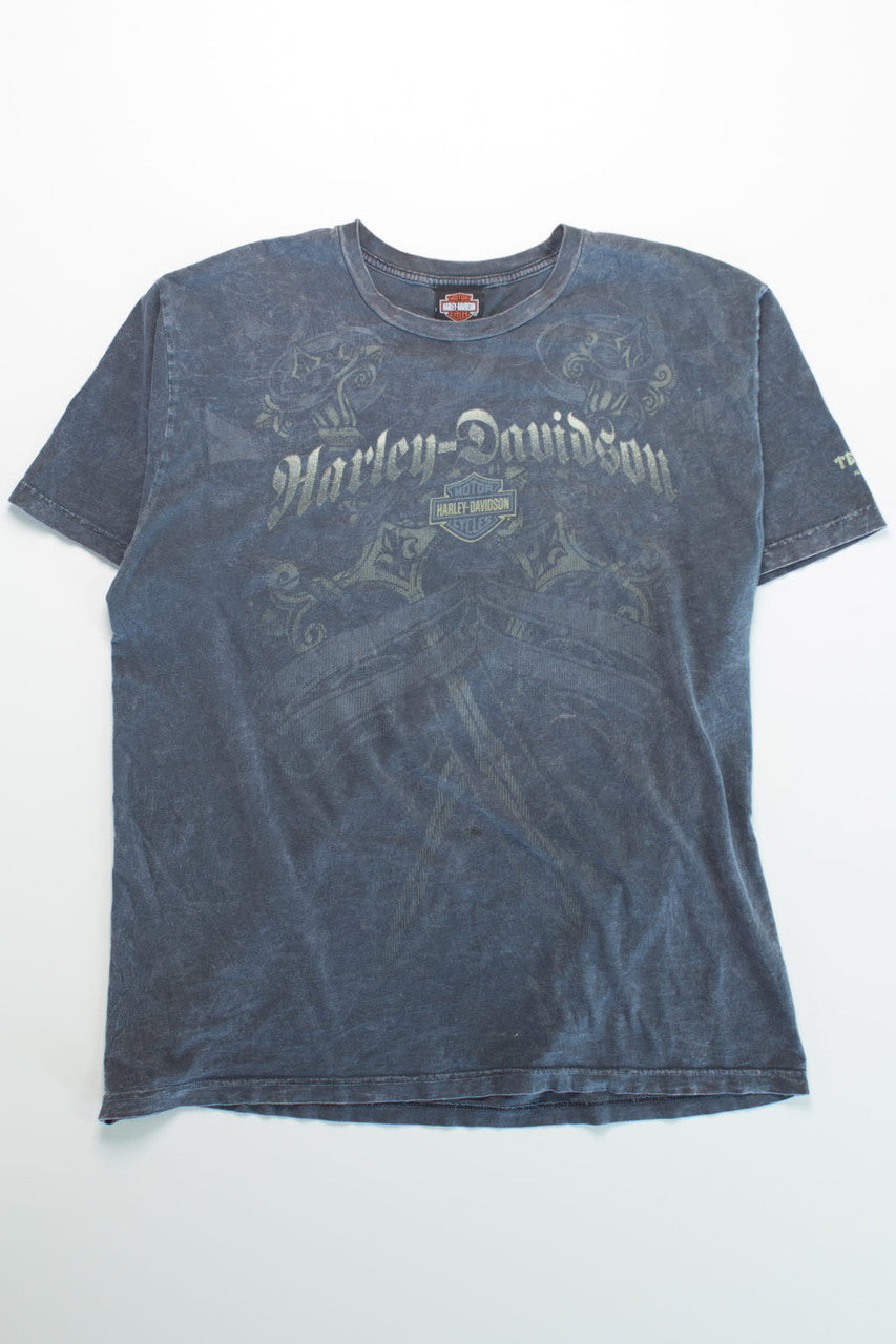 Faded Navy Blue Harley Davidson T-Shirt