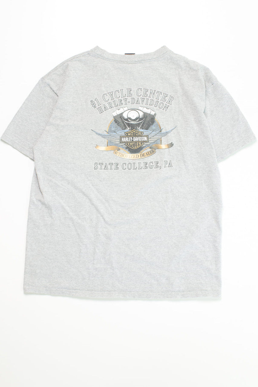 Vintage State College Harley Davidson T-Shirt 1